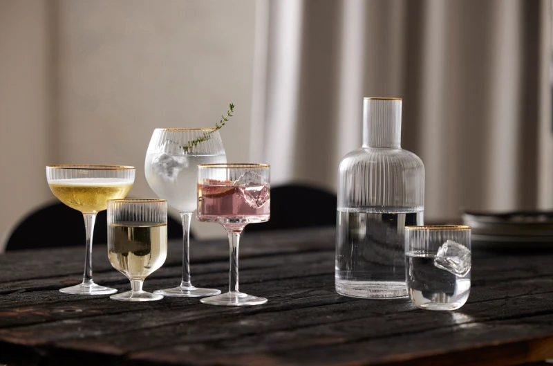 Kieliszki do ginu Palermo 320 ml 4 sztuki złote 23714
