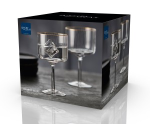 Kieliszki do ginu Palermo 320 ml 4 sztuki złote 23714