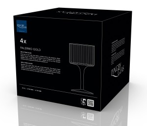 Kieliszki do ginu Palermo 320 ml 4 sztuki złote 23714