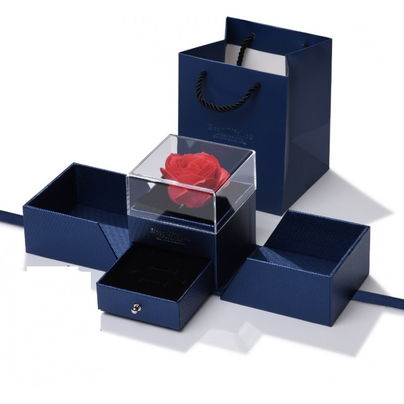 Pudełeczko Walentynkowe na biżuterię mydlana Wieczna Róża PDOZ17GRAN