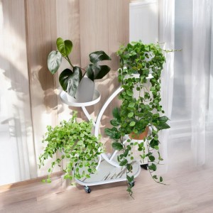 Kwietnik, regał, stojak na kwiaty metalowy na kółkach 50x 25x 80cm SZ43B