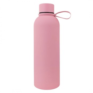 Bidon, butelka termiczna 500ML, stal nierdzewna z powłoką SOFT TOUCH jasny róż BD46R