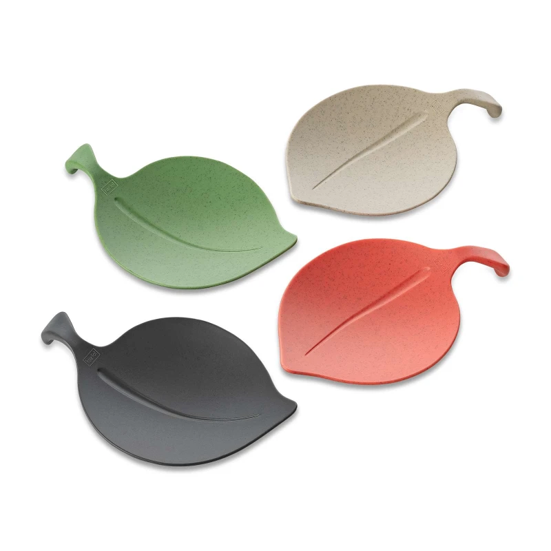 Koziol- Spodeczki na przekąski 4 sztuki Leaf-on mix 3556116