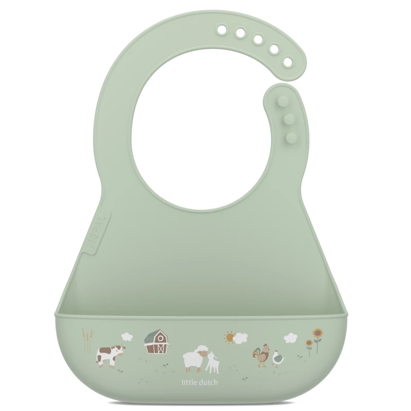 Mepal- Śliniak silikonowy z kieszonką Mio Little Farm 108034565399
