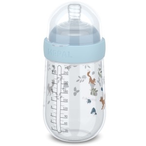 Mepal-  Butelka ze smoczkiem Mio 240 ml Forest Friends 108061565408