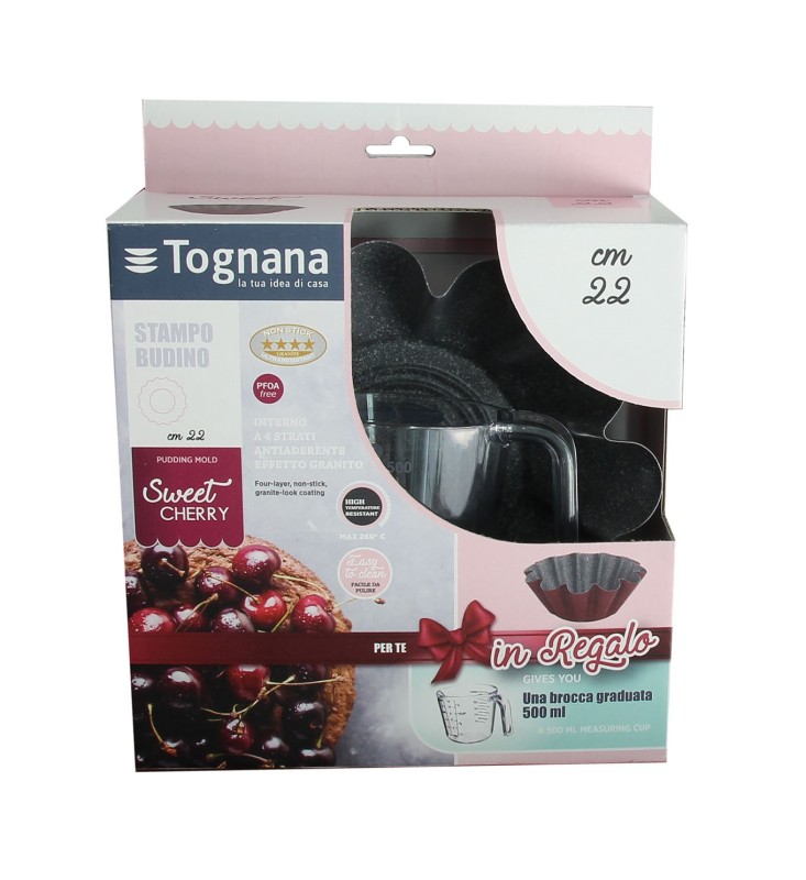 Tognana- Blacha bordowa 22cm i dzbanek 500ml szklany W4444A8GGBOA