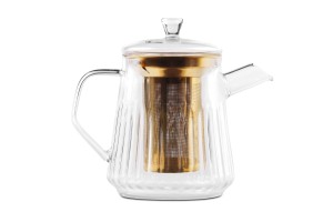 Vialli Design- Zaparzacz do herbaty 900 ml Złoty Mia 2057