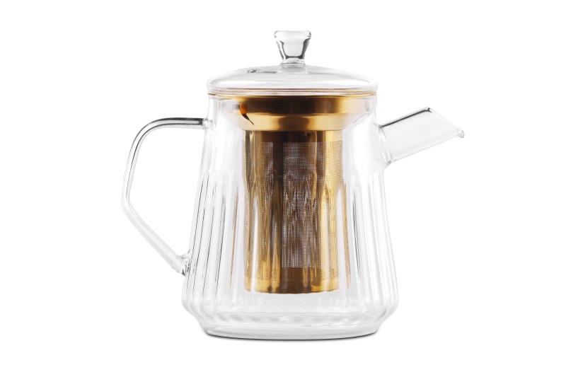 Vialli Design- Zaparzacz do herbaty 900 ml Złoty Mia 2057