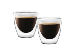 Vialli Design- Zestaw 2 filiżanek do espresso z podwójną ścianką Amo 80 ml 25837