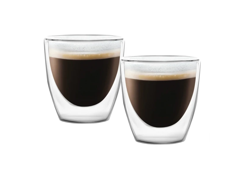 Vialli Design- Zestaw 2 filiżanek do espresso z podwójną ścianką Amo 80 ml 25837
