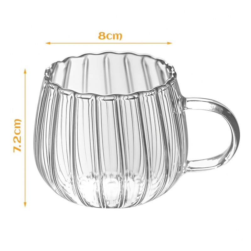 Filiżanka z falowanymi ściankami Ryflowana z uchem 400 ml 1szt SZK52