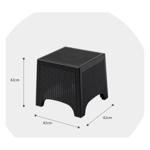 Zestaw mebli ogrodowych Bella antracyt 3w1 Stolik+2fotele imitacja rattanu SC08