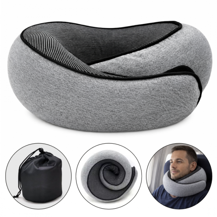 Poduszka podróżna pod szyję, kark, ortopedyczna, termoplastyczna, litera U PDS25