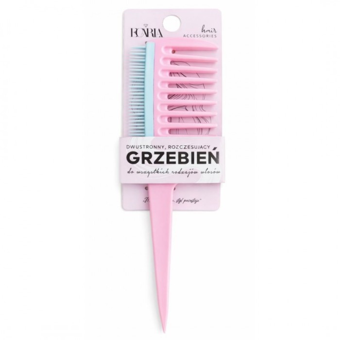 Szczotka, grzebień do rozczesywania, splątanych włosów, do masażu, różowa SCZ21