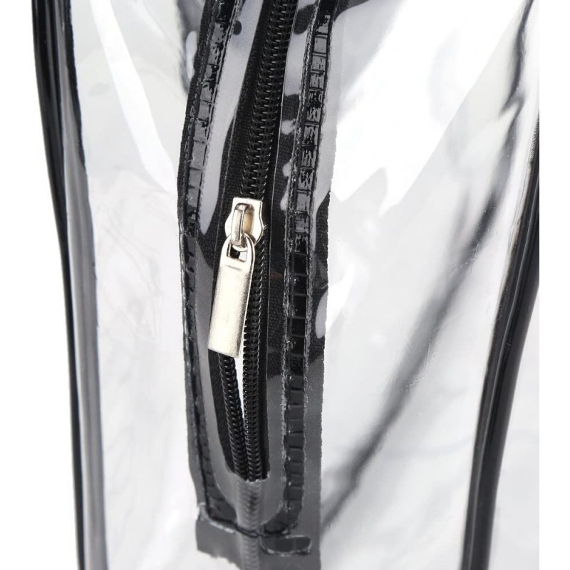 Zestaw kosmetyczek 3w1, transparentne 3 rozmiary, wodoodporne Czerń KS154