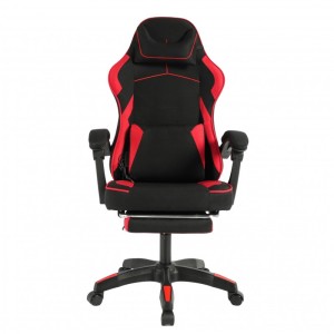 Fotel gamingowy obrotowy VECTOR z masażerem i podnóżkiem KO48CZE