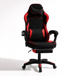 Fotel gamingowy obrotowy VECTOR z masażerem i podnóżkiem KO48CZE