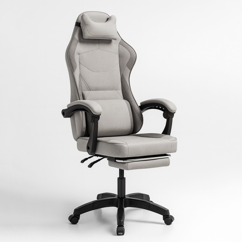 Fotel gamingowy obrotowy VECTOR z masażerem podnóżkiem KO48SZ