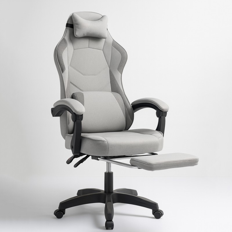 Fotel gamingowy obrotowy VECTOR z masażerem podnóżkiem KO48SZ