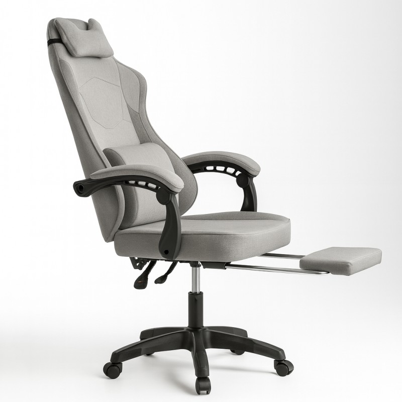 Fotel gamingowy obrotowy VECTOR z masażerem podnóżkiem KO48SZ