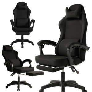 Fotel gamingowy obrotowy VECTOR z masażerem i podnóżkiem KO48CZ