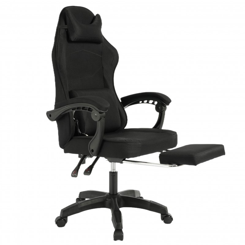 Fotel gamingowy obrotowy VECTOR z masażerem i podnóżkiem KO48CZ