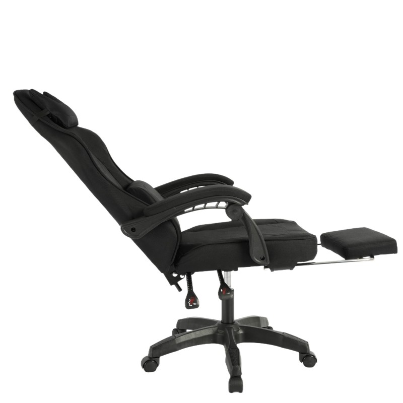 Fotel gamingowy obrotowy VECTOR z masażerem i podnóżkiem KO48CZ