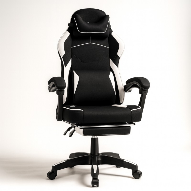 Fotel gamingowy obrotowy VECTOR z masażerem i podnóżkiem KO48B