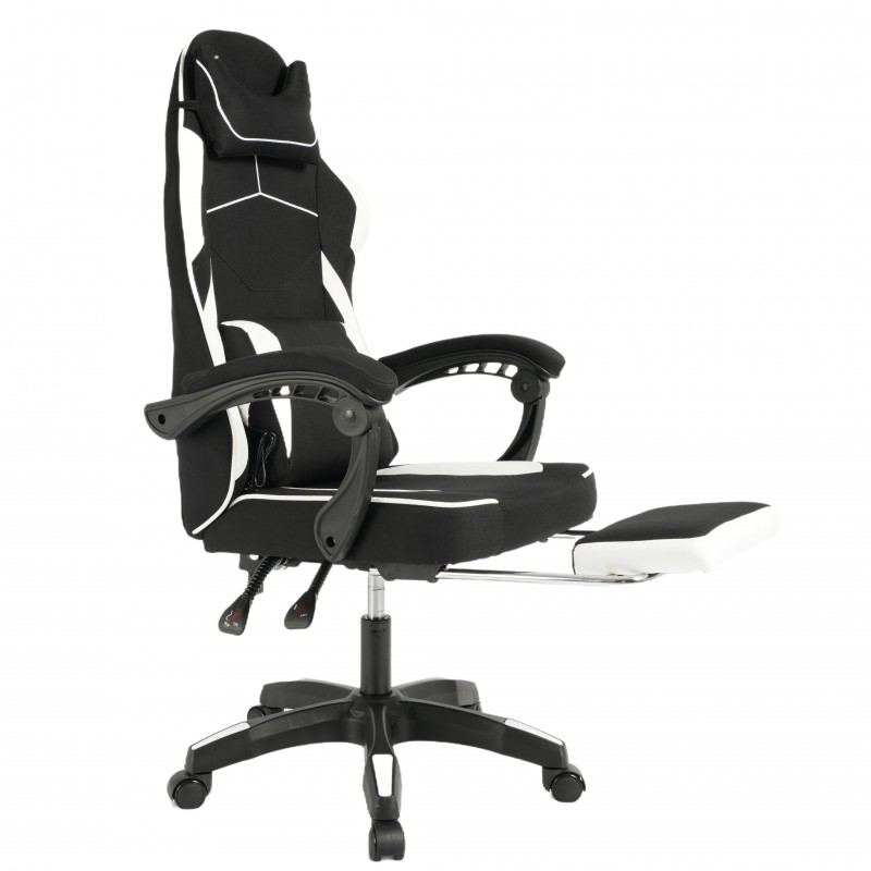 Fotel gamingowy obrotowy VECTOR z masażerem i podnóżkiem KO48B