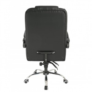 Fotel biurowy obrotowy MASTER PRESTIGE, podnóżek i masażer- ecoskóra czarny KO42CZ