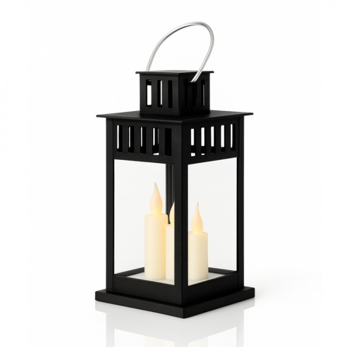 Lampion dekoracyjny LED z imitacją świecy 8 x 15 cm - LAMP57CZ