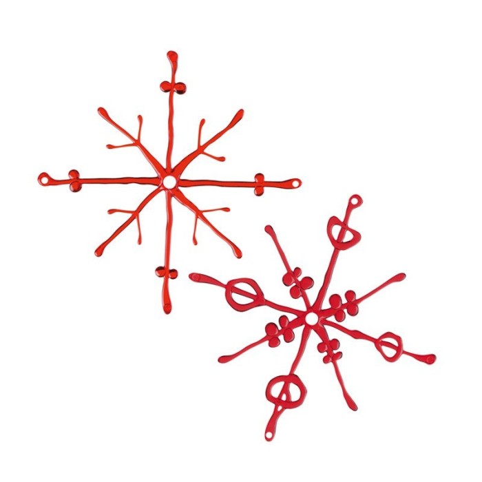 Koziol, Ozdoba dekoracja świąteczna 2 sztuki Flakes czerwona 2090018