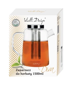 Vialli Design, dzbanek-zaparzacz do herbaty 1500ml DIVA 26568