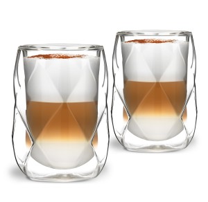 Vialli Design, komplet 2-szklanek 350ml z podwójną ścianką 350ml Geo 7589