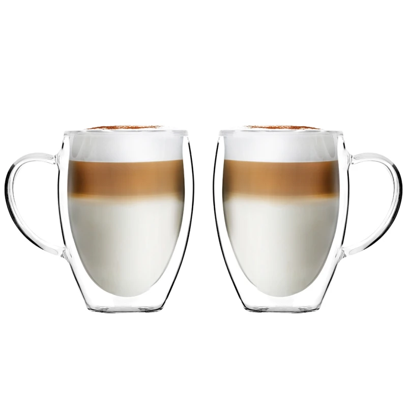 Vialli Design, komplet 2 szklanek wysokich z podwójną ścianką i uszkiem Noa 360 ml 29774