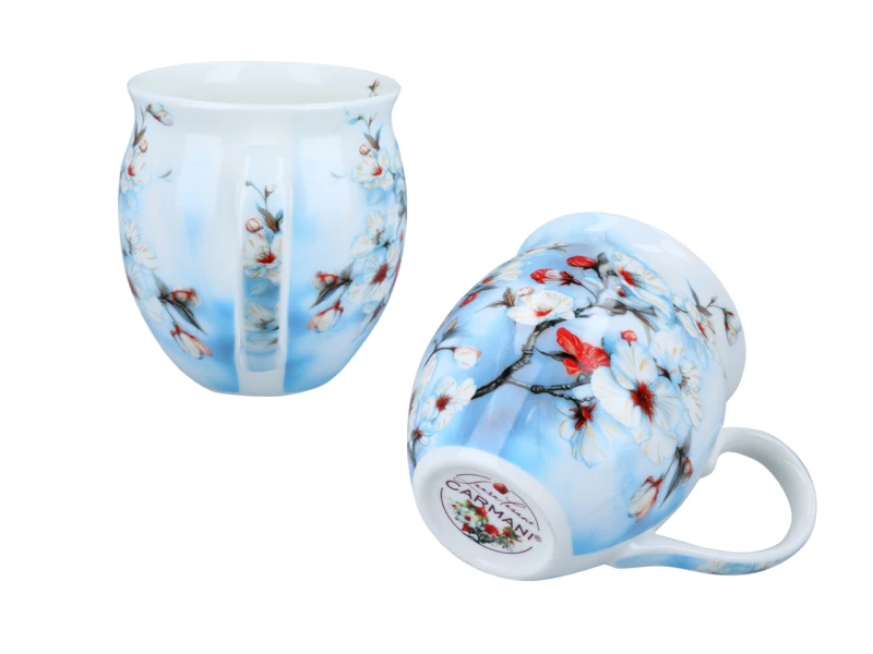Carmani, porcelanowy kubek-nocniczek 450ml - LAURA LOZANO/Kwitnący krzew