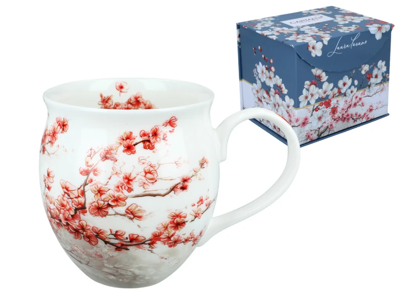Carmani, porcelanowy kubek-nocniczek 450ml - LAURA LOZANO/Kwitnący krzew (CARMANI)