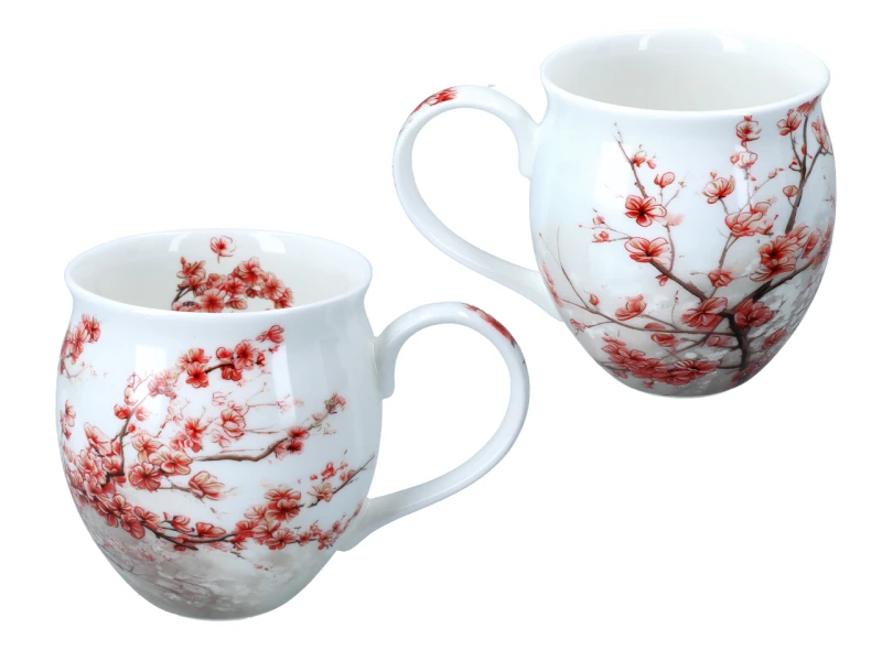 Carmani, porcelanowy kubek-nocniczek 450ml - LAURA LOZANO/Kwitnący krzew (CARMANI)