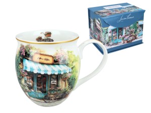 Carmani, porcelanowy kubek-nocniczek 450ml - LAURA LOZANO/Coffee & Flowers