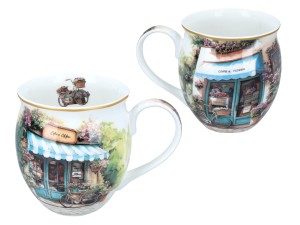 Carmani, porcelanowy kubek-nocniczek 450ml - LAURA LOZANO/Coffee & Flowers