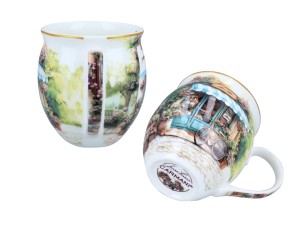 Carmani, porcelanowy kubek-nocniczek 450ml - LAURA LOZANO/Coffee & Flowers