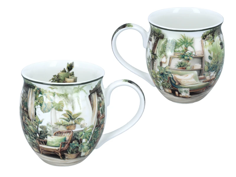 Carmani, porcelanowy kubek-nocniczek 450ml - LAURA LOZANO/Ogród zimowy