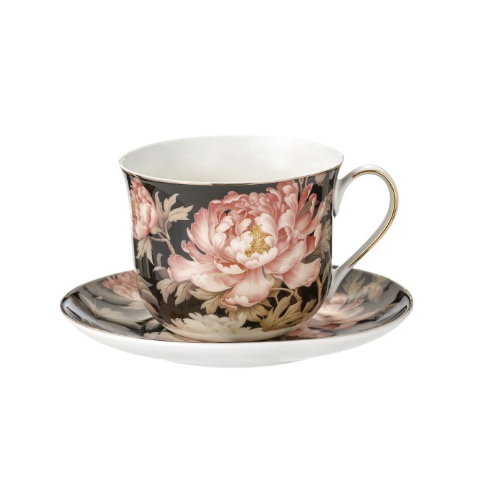 MCP, porcelanowa filiżanka 400ml  - Artistic Peony, piwonie