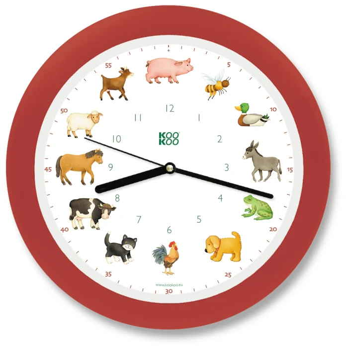 KooKoo-zegar-ścienny-mywdomu.pl-extraprezenty-RED.webp