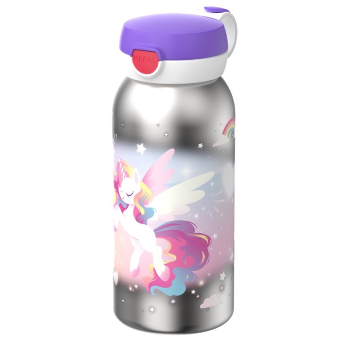 Mepal, butelka stalowa Flip Cap Campus 600 ml Unicorn Glow