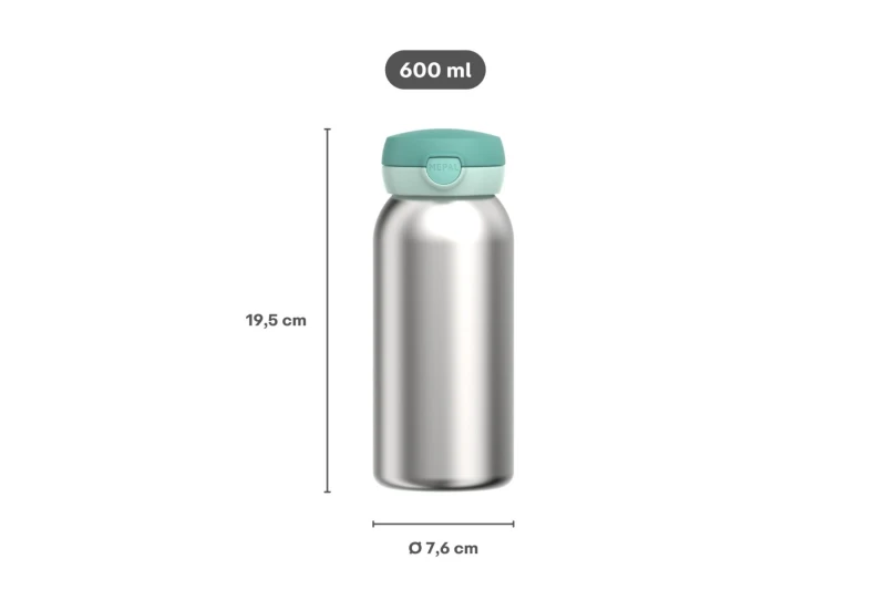 Mepal, butelka stalowa Flip Cap Campus 600ml - FAIRY WONDERS