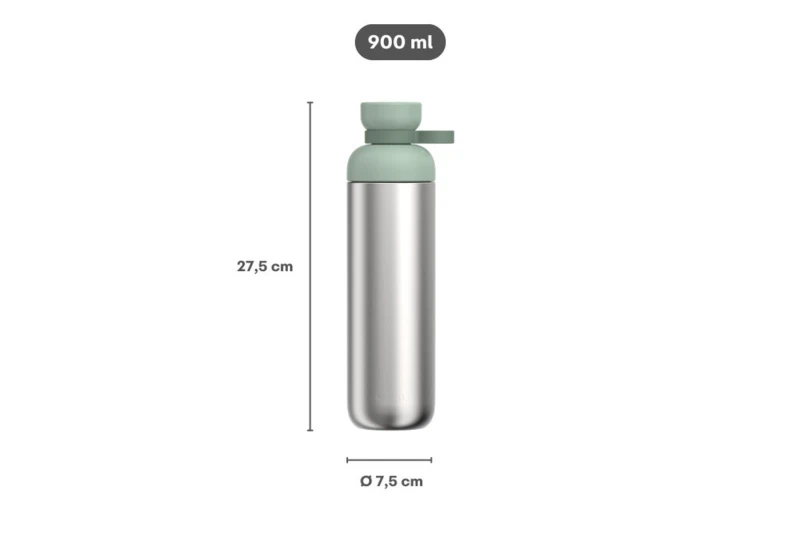 Mepal, butelka na wodę stalowa Vita 900ml - NORDIC BLACK