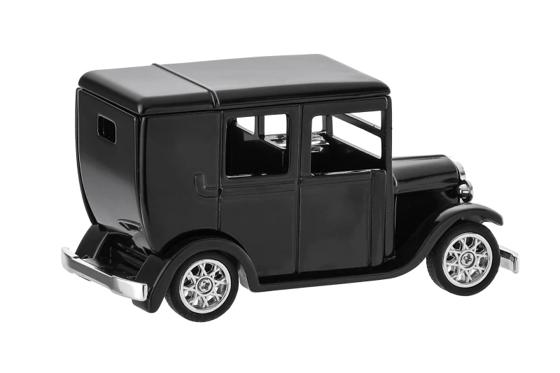 P4Y, metalowa miniaturka  z zegarkiem - BLACK TAXI