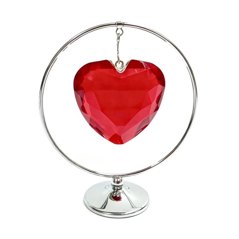 Crystocraft, miniaturka-figurka posrebrzana Swarovski/SERCE W OBRĘCZY