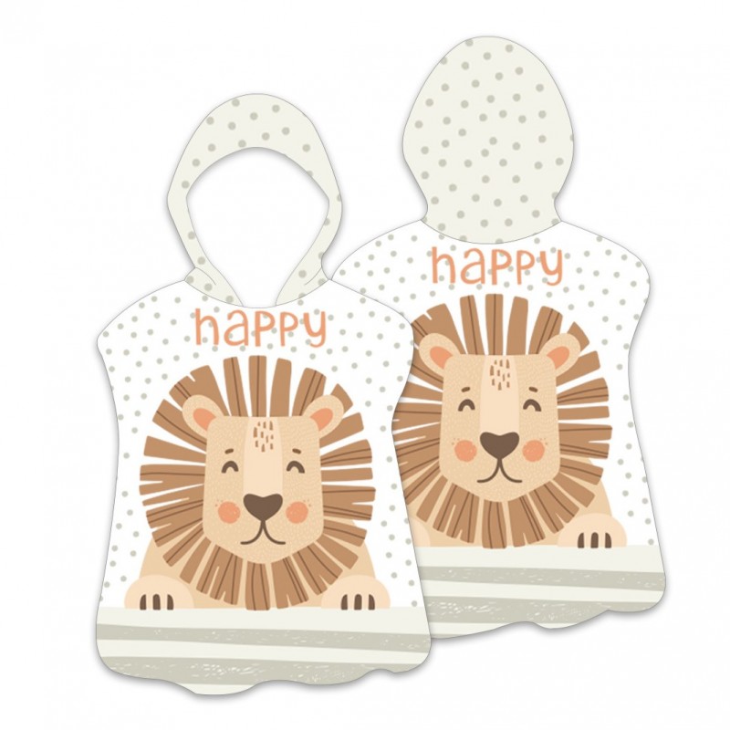 RĘCZNIK PLAŻOWY Peleryna dziecięca HAPPY 60 x 60cm PEL02WZ1